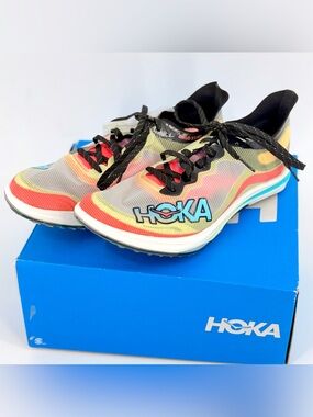 HOKA Cielo X 3 MD Carbon Track Spikes Black Yuzu Men 7.5 Women 9
